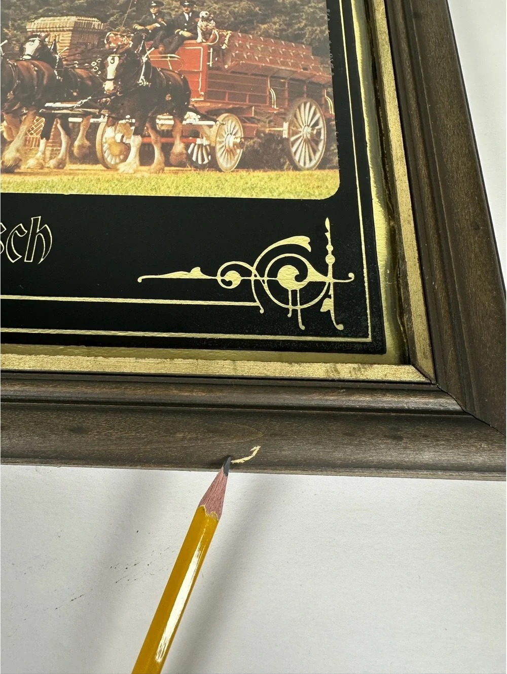 Vintage Anheuser-Busch Clydesdales Mirror George Nathan Associates C-12